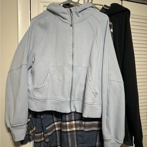 Scuba full zip blue linen m/l